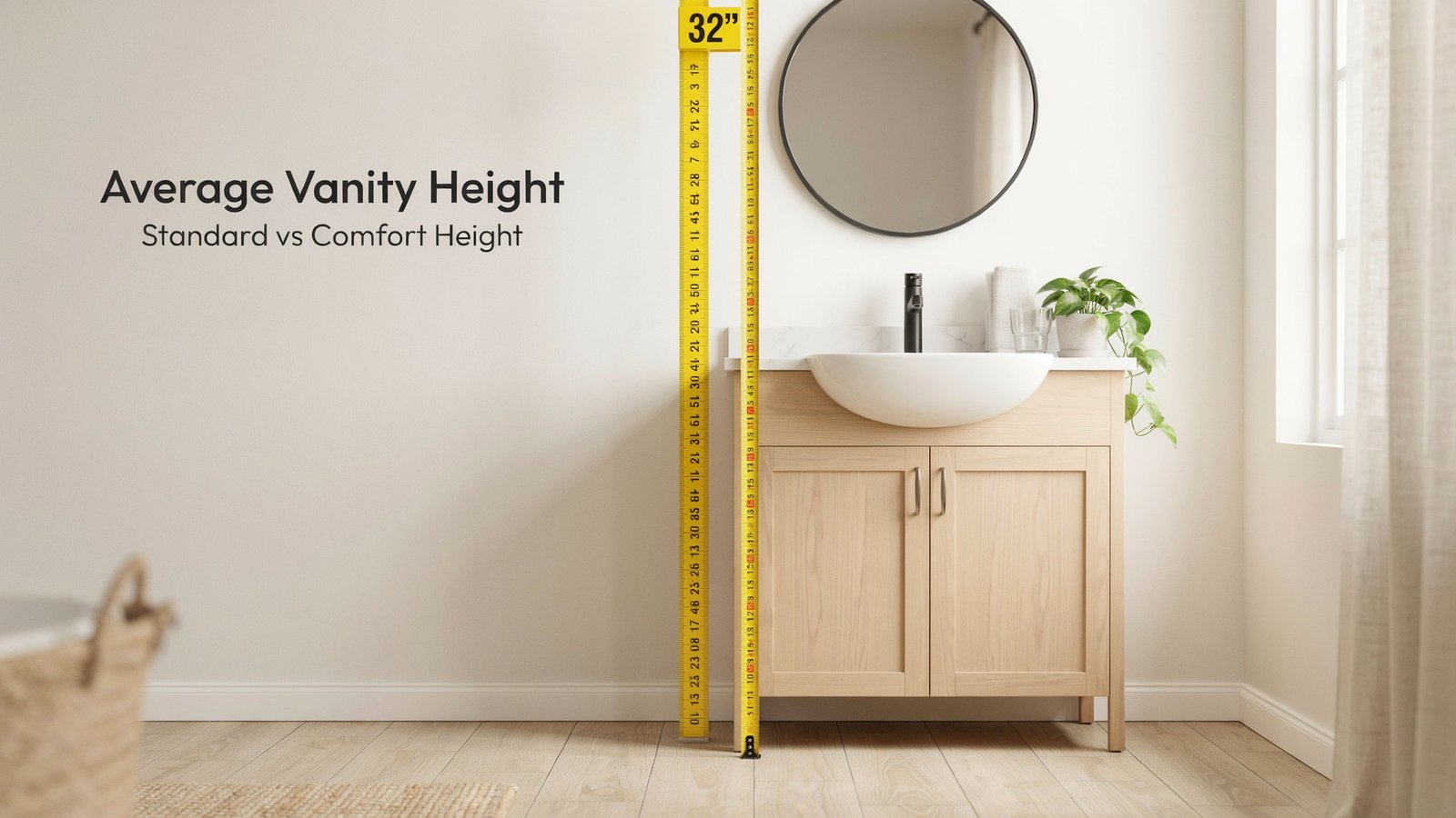 standard vanity height
