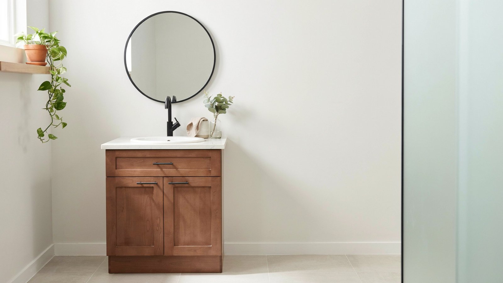 shallow depth vanity