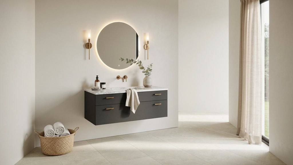 black vanity countertop ideas
