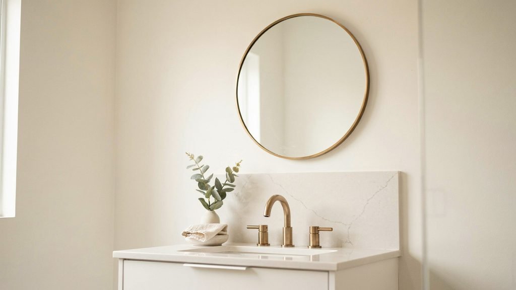 Vanity backsplash height