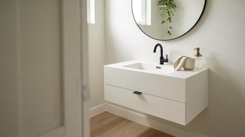 18 inch deep bathroom vanity