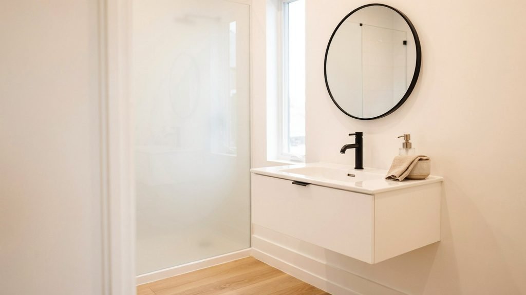 floating bathroom vanity