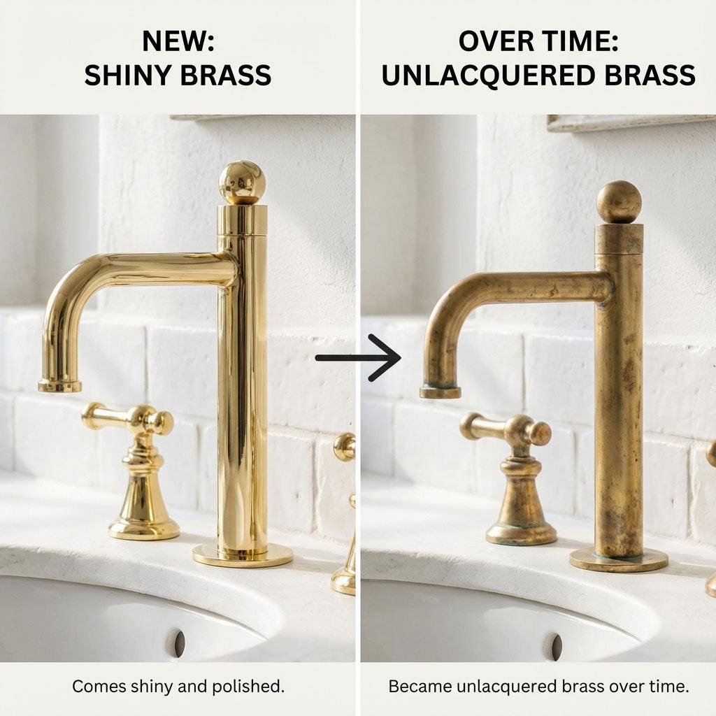 brass bathroom fixture maintenance