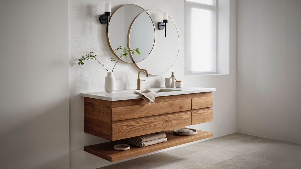 wood vanity cabinet