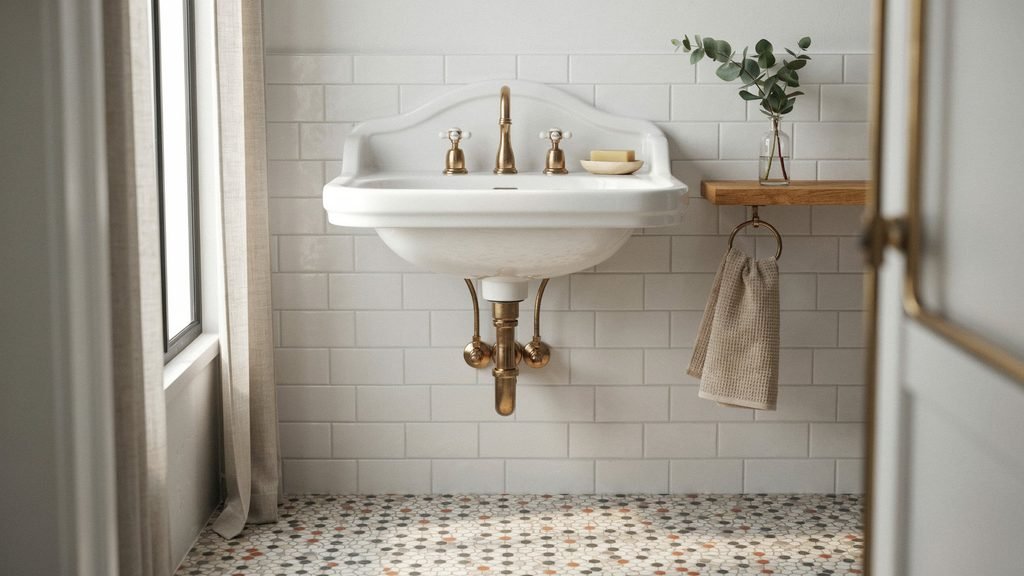 period style bathroom plumbing