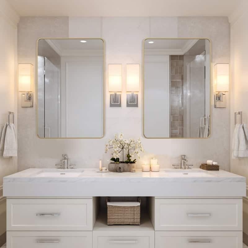 double bathroom vanity mirror ideas