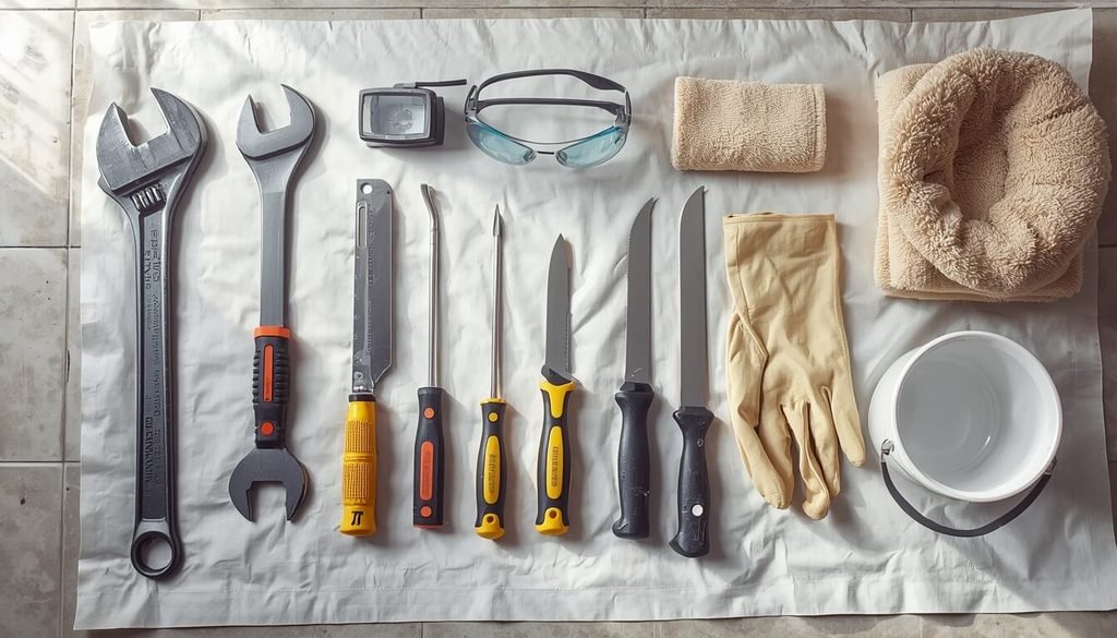 Essential tools for removing a bathroom vanity