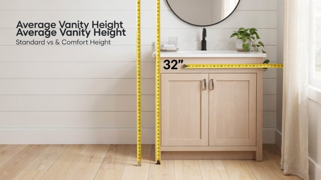 average vanity height