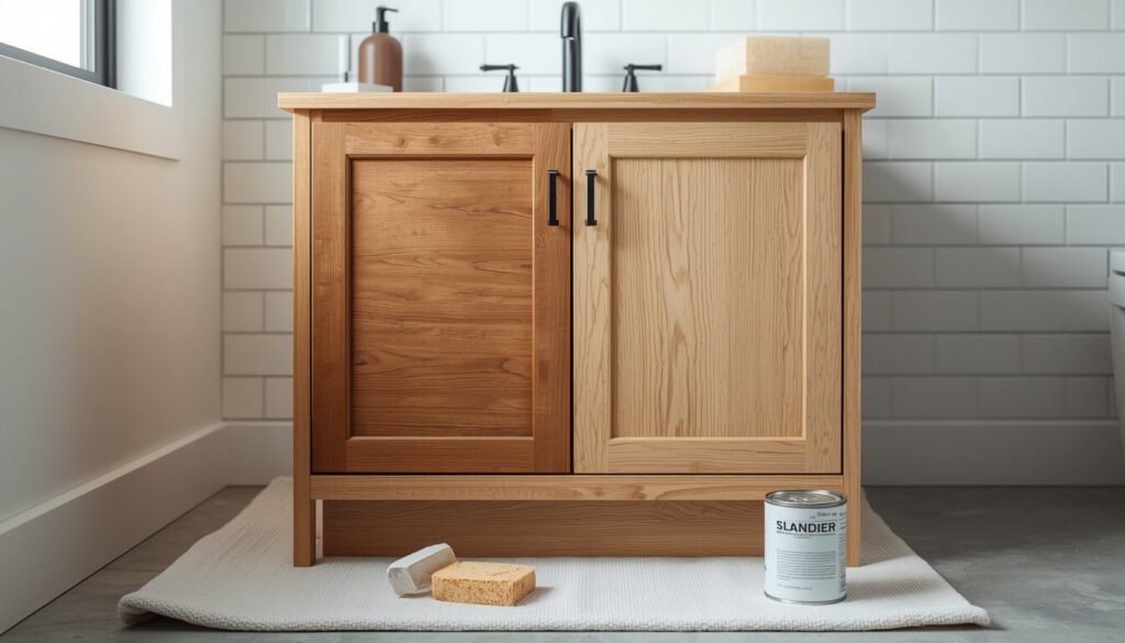 unfinished bathroom vanity